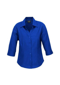Biz Collection Corporate Wear Electric Blue / 6 Biz Collection Women’s Plain Oasis 3/4 Sleeve Shirt Lb3600