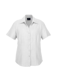 Biz Collection Corporate Wear White / 6 Biz Collection Women’s Plain Oasis Short Sleeve Shirt Lb3601