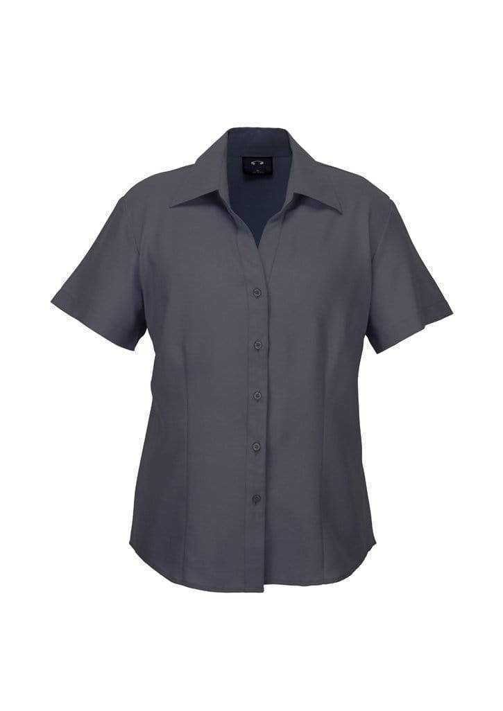 Biz Collection Corporate Wear Charcoal / 6 Biz Collection Women’s Plain Oasis Short Sleeve Shirt Lb3601