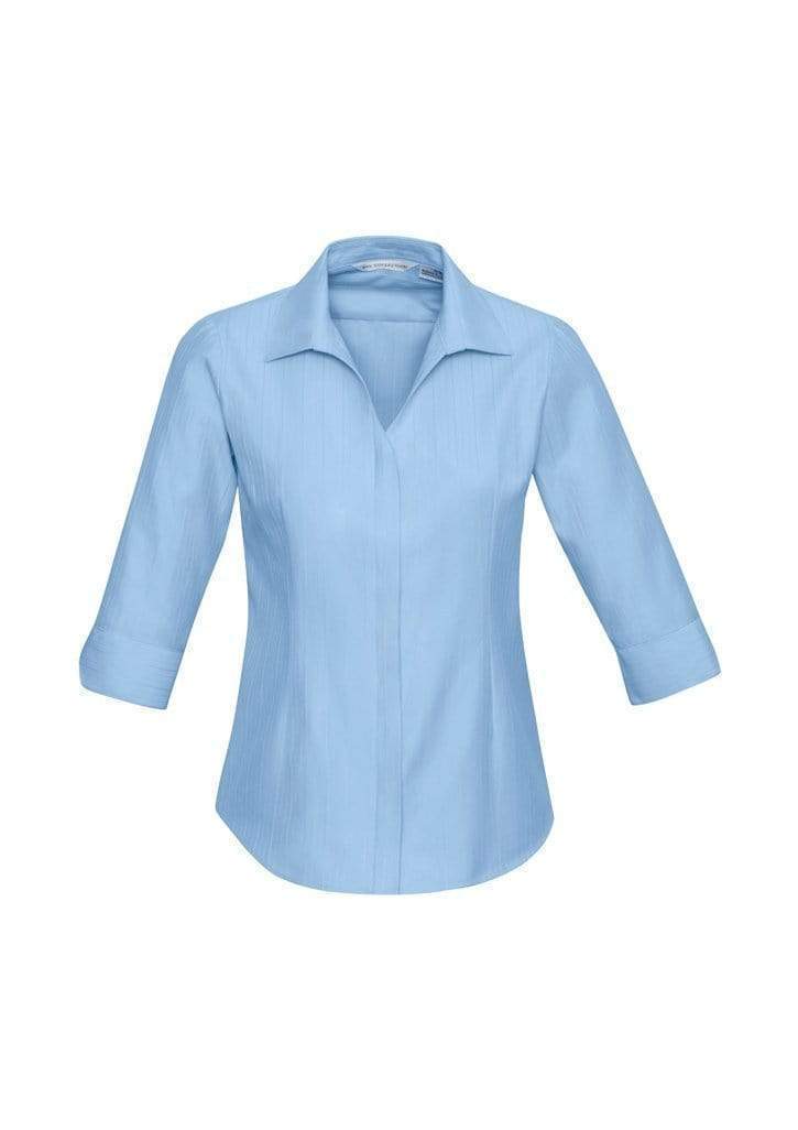 Biz Collection Corporate Wear Blue / 6 Biz Collection Women’s Preston 3/4 Sleeve Shirt S312lt