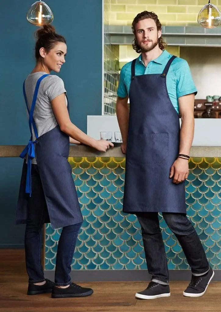 Biz Collection Textured Fabric Urban Bib Apron BA55 Metro Workwear.