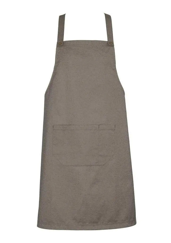 Biz Collection Hospitality & Chefwear Natural Biz Collection Textured Fabric Urban Bib Apron BA55