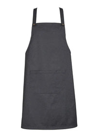 Biz Collection Hospitality & Chefwear Slate Biz Collection Textured Fabric Urban Bib Apron BA55