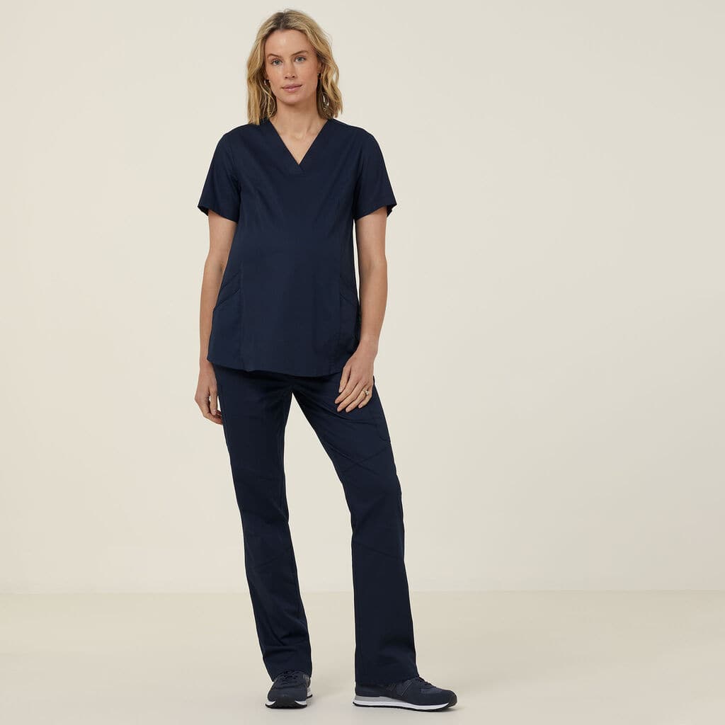 Next-gen Antibacterial Maternity Scrub Top CATULJ-MDN Metro Workwear.