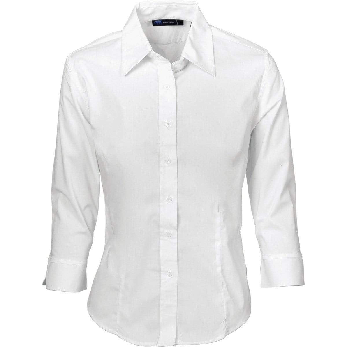 DNC Workwear Corporate Wear White / 6 DNC WORKWEAR Ladies Premier Stretch Poplin 3/4 Sleeve Business Shirt 4232