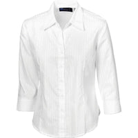 DNC Workwear Corporate Wear DNC WORKWEAR Ladies Tonal Stripe 3/4 Sleeve Shirt 4236