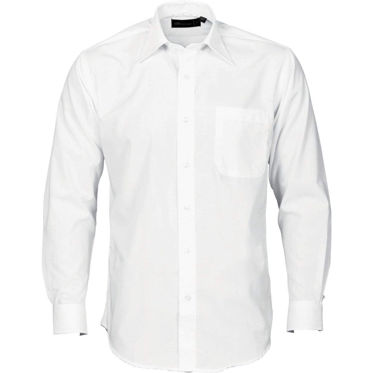 DNC Workwear Corporate Wear White / 5XL DNC WORKWEAR Polyester Cotton Long Sleeve Business Shirt 4132