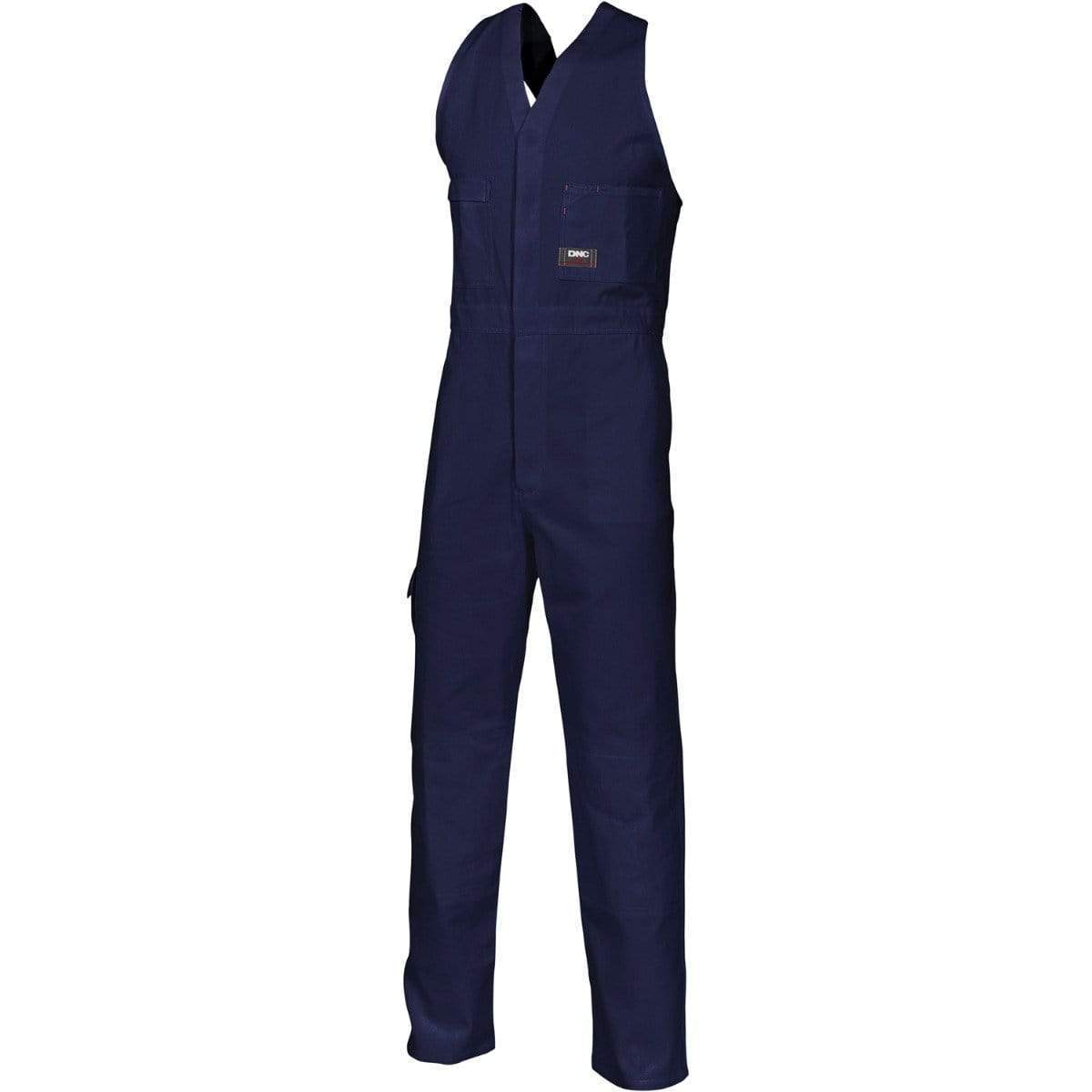 DNC Workwear Work Wear Navy / 77R DNC WORKWEAR Cotton Drill Action Back Overall 3121