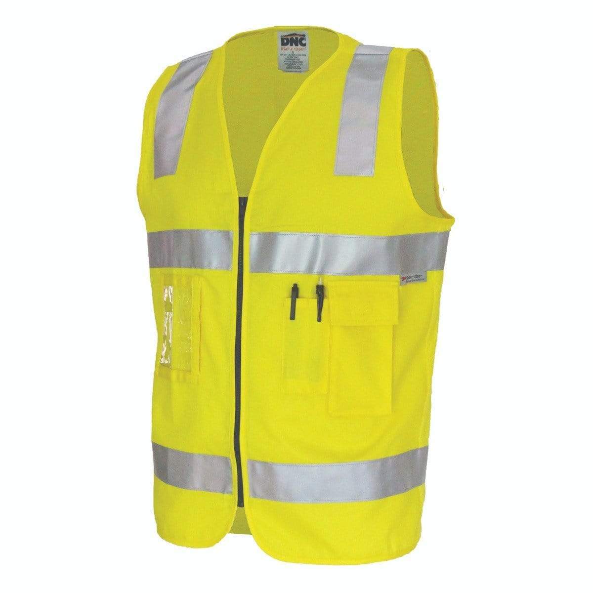 DNC Workwear Work Wear DNC WORKWEAR Day/Night Cotton Safety Vest 3809