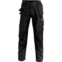DNC Workwear Work Wear Black / 87R DNC WORKWEAR Duratex Cotton Duck Weave Tradies Cargo Pants With Twin Holster Tool Pocket - Knee Pads Not Included 3337