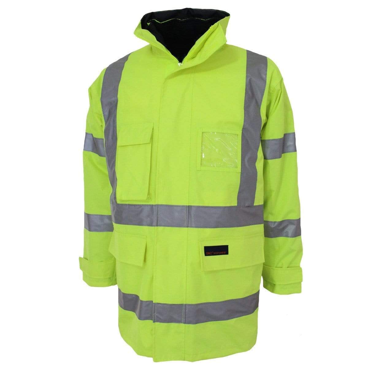 DNC Workwear Work Wear Yellow / L DNC WORKWEAR Hi-Vis 6-in-1 Breathable Rain Jacket Bio-Motion 3572
