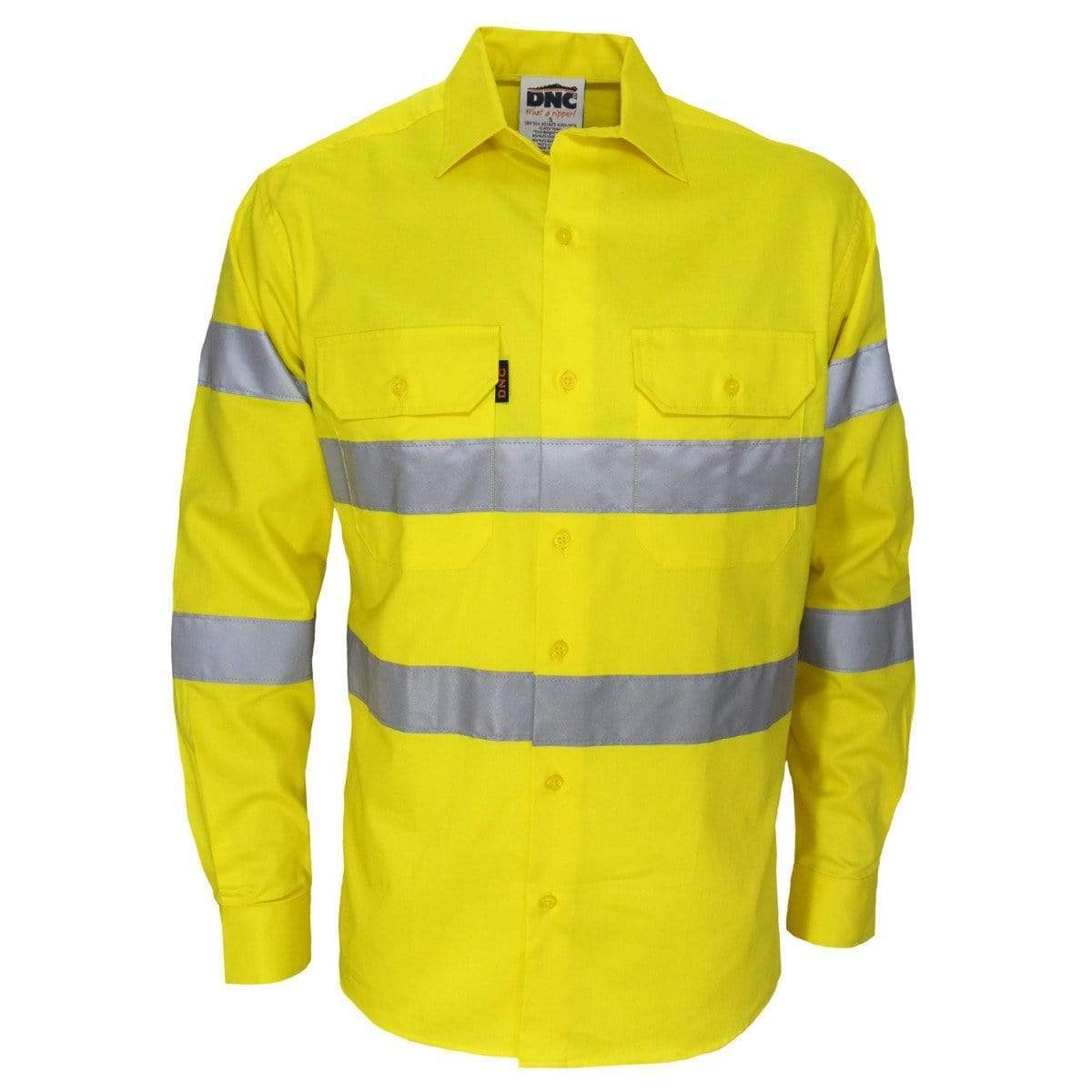 DNC Workwear Work Wear Yellow / S DNC WORKWEAR Hi-Vis Bio-Motion Taped Shirt 3977