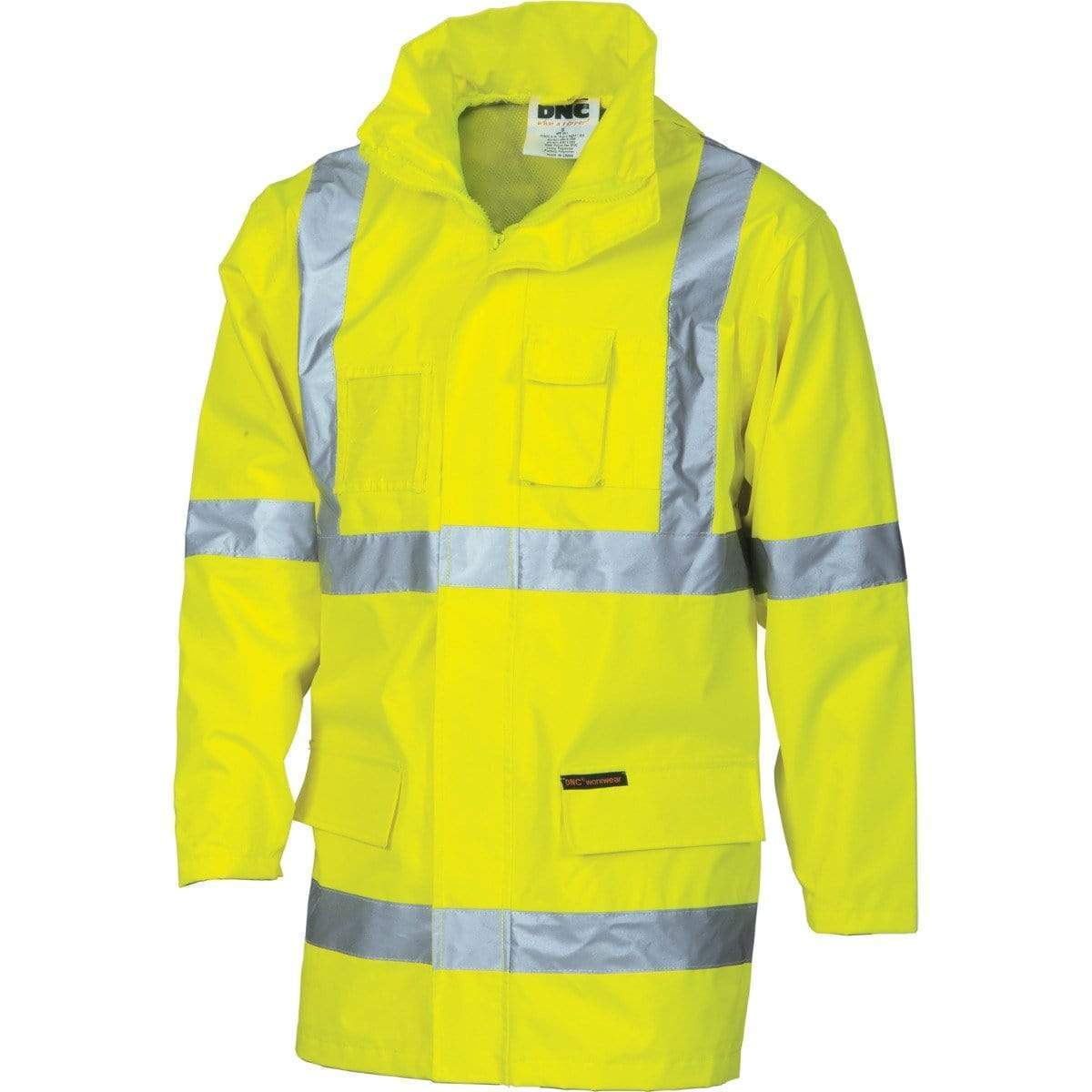 DNC Workwear Work Wear Yellow / XS DNC WORKWEAR Hi-Vis Cross-Back D/N 2-in-1 Rain Jacket 3995