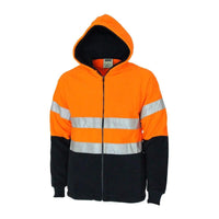 DNC Workwear Work Wear DNC WORKWEAR Hi-Vis Full Zip Polar Fleece Hoodie with CSR Reflective Tape 3926