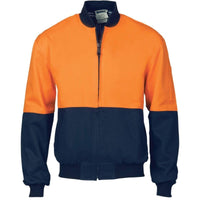 DNC Workwear Work Wear Orange/Navy / 6XL DNC WORKWEAR Hi-Vis Two-Tone Cotton Bomber Jacket 3757