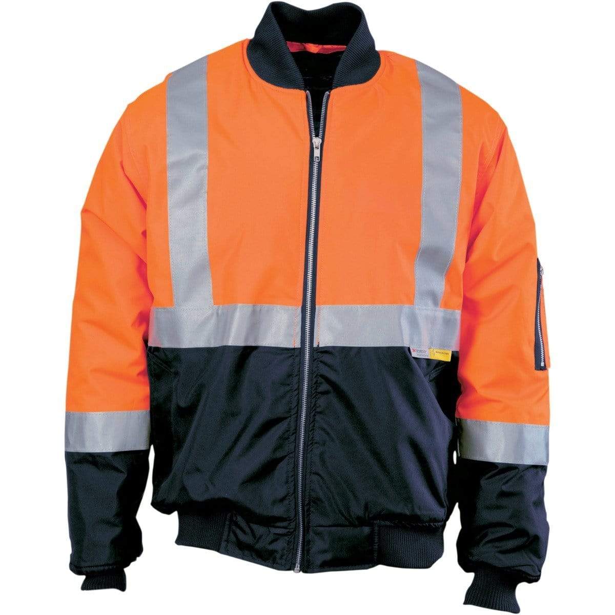 DNC Workwear Work Wear Orange/Navy / S DNC WORKWEAR Hi-Vis Two Tone Flying Jacket with 3M Reflective Tape 3862