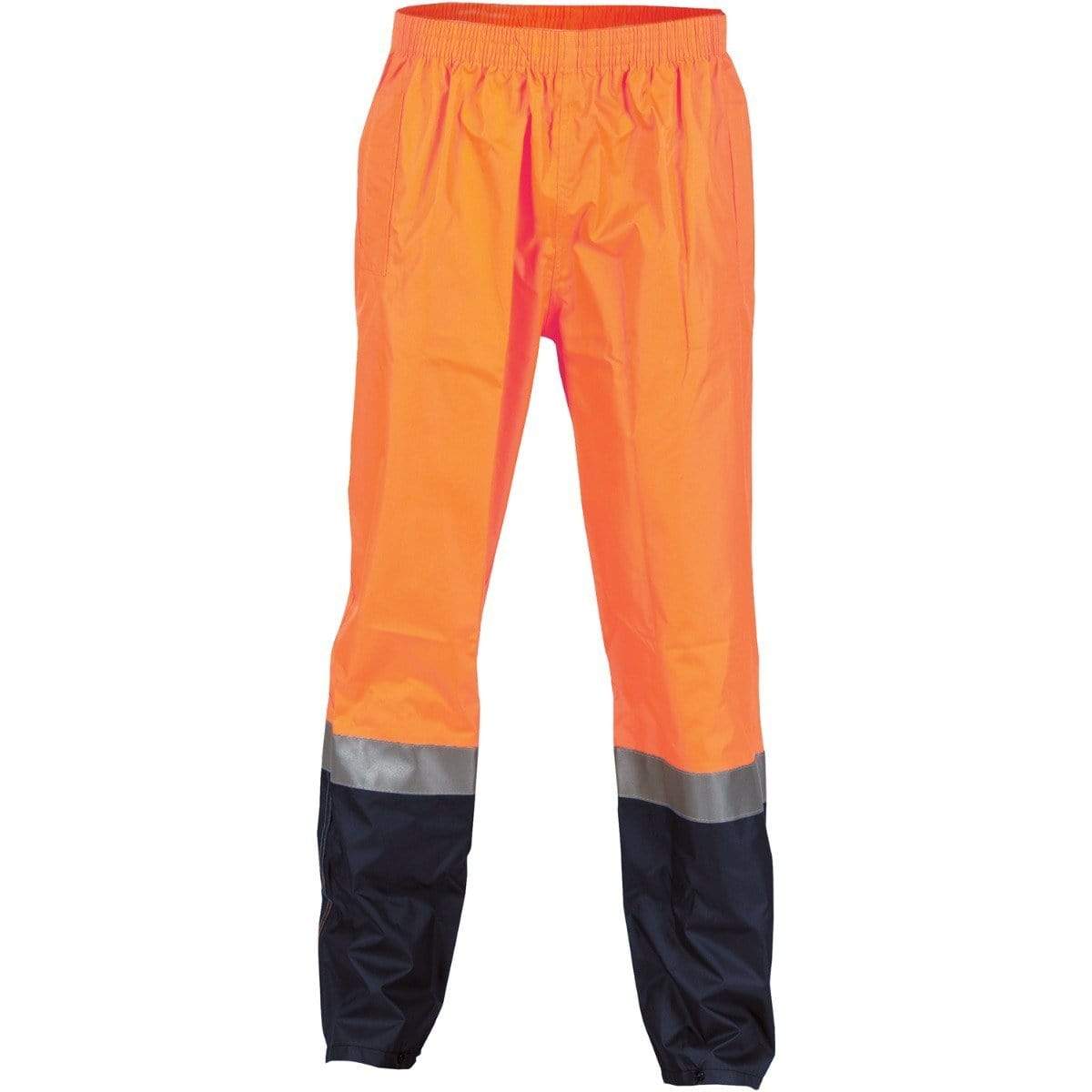 DNC Workwear Work Wear Orange/Navy / S DNC WORKWEAR Hi-Vis Two Tone Lightweight Rain pants with 3M Reflective Tape 3880