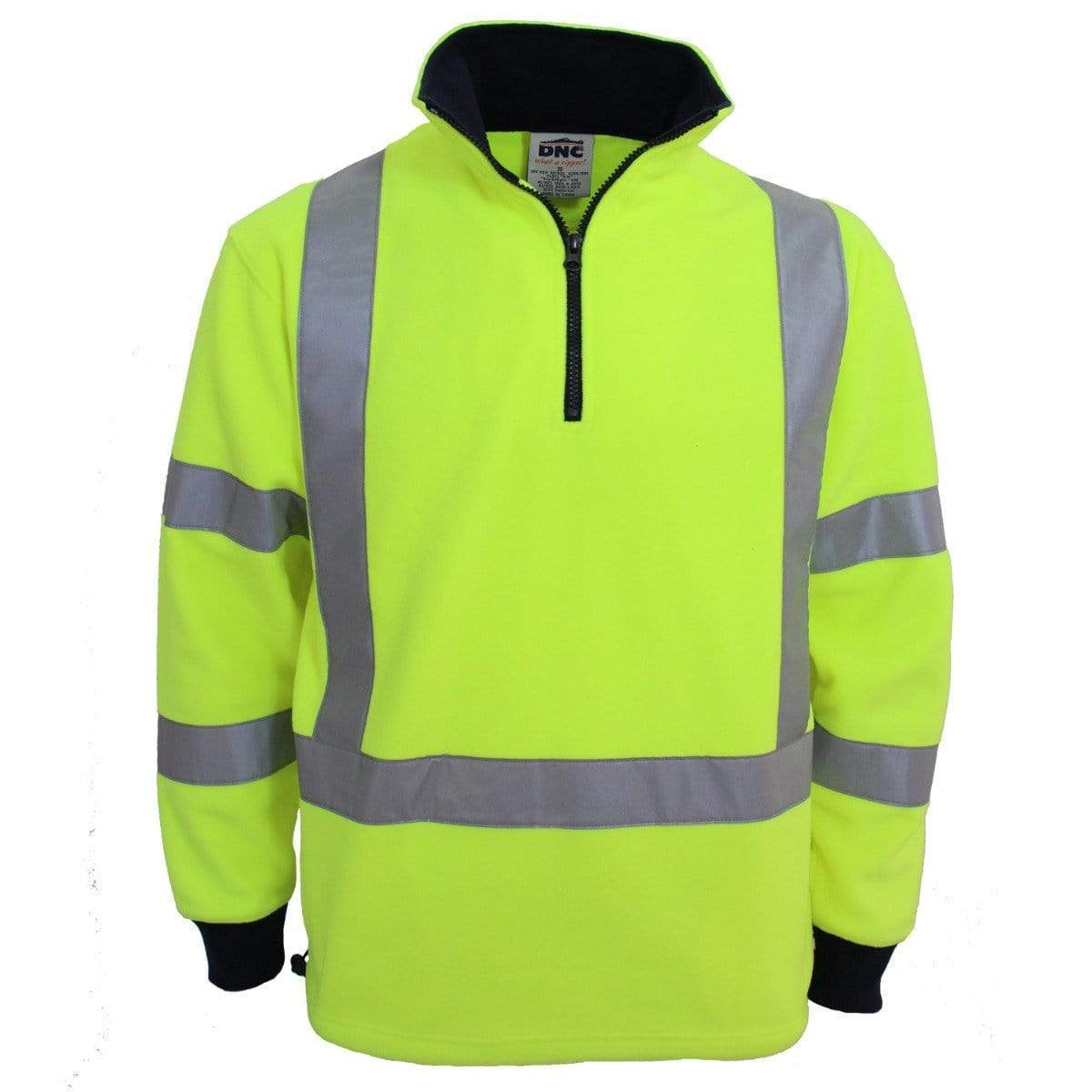 DNC Workwear Work Wear Yellow / L DNC WORKWEAR Hi-Vis "X" back & Bio-motion Taped Polar Fleece 3730