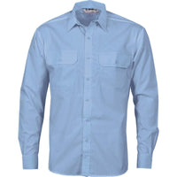 DNC Workwear Work Wear Sky / M DNC WORKWEAR Polyester Cotton Long Sleeve Work Shirt 3212