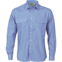 DNC Workwear Work Wear Chambray / XS DNC WORKWEAR Polyester Cotton Long Sleeve Work Shirt 3212