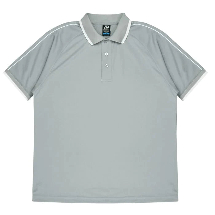 Aussie Pacific Double Bay Men's Polo Shirt 1322  Aussie Pacific SILVER/WHITE S 