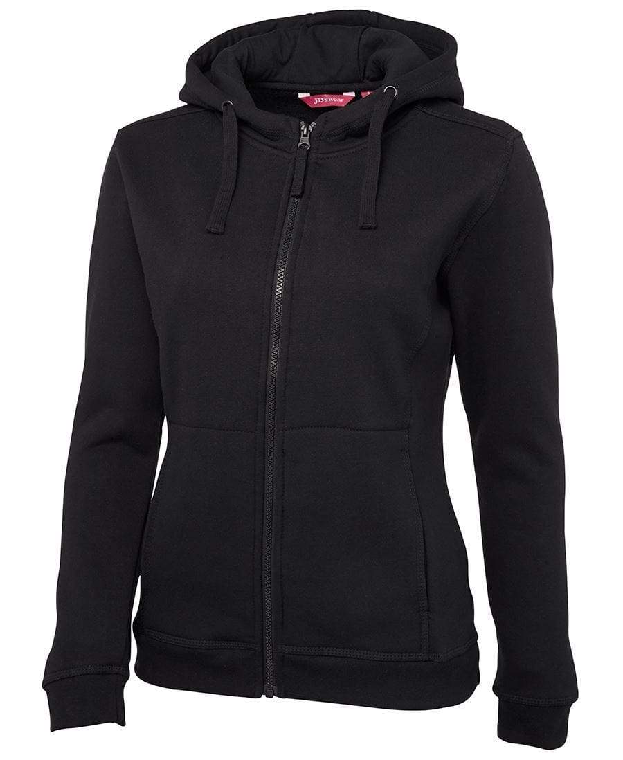 Jb's Wear Casual Wear 8 / Black Jb's Ladies full zip fleecy hoodie 3HJ1