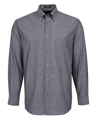 Jb's Wear Corporate Wear Charcoal Chambray / S JB'S Long Sleeve Fine Chambray Shirt 4FC