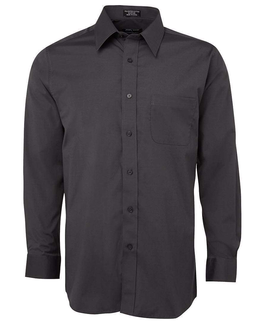 Jb's Wear Corporate Wear Charcoal / S JB'S Urban Long Sleeve Poplin Shirt 4PUL