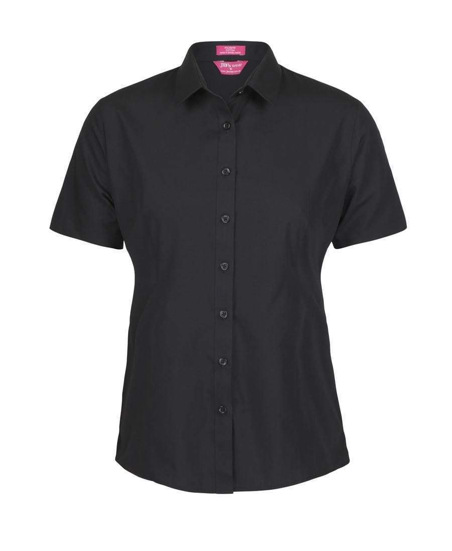 Jb's Wear Corporate Wear Black / 4 JB'S Women’s Classic Short Sleeve Poplin Shirt 4PS1S