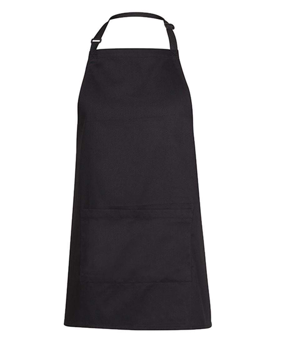 Jb's Wear Hospitality & Chefwear Black BIB 65x71cm / 86 x 50cm JB'S Chef/Hospitality Apron with Pocket 5A