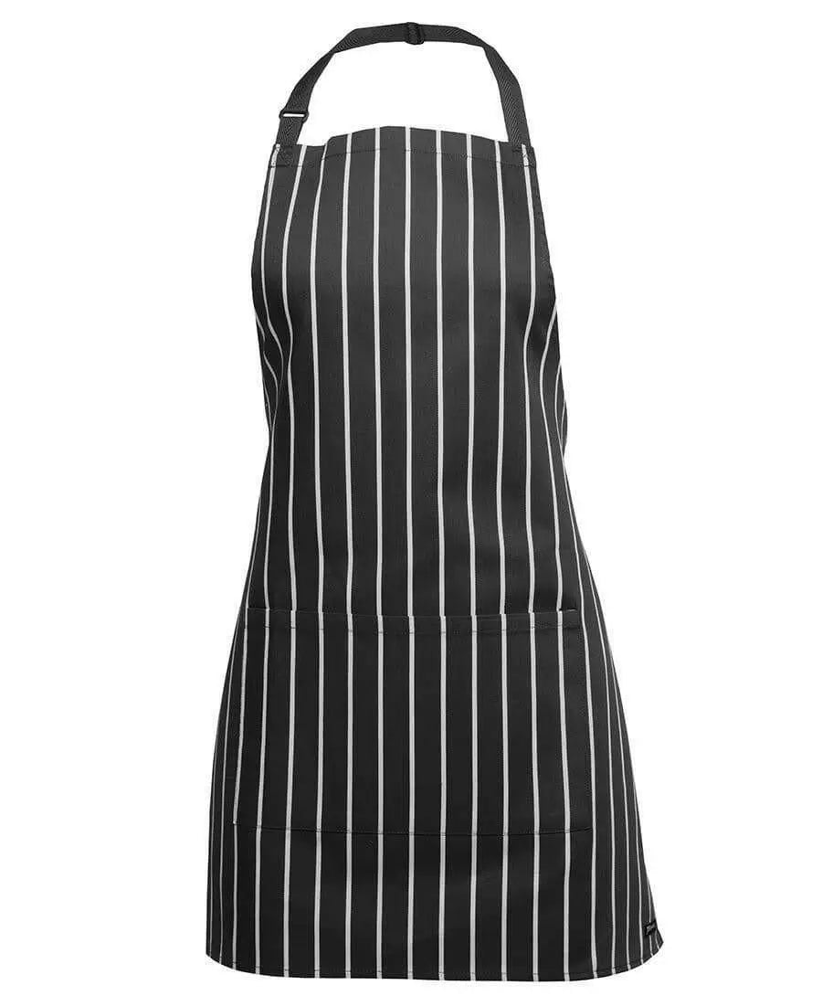 Jb's Wear Hospitality & Chefwear Black/White BIB 65x71cm / 86 x 50cm JB'S Chef/Hospitality Apron with Pocket 5A