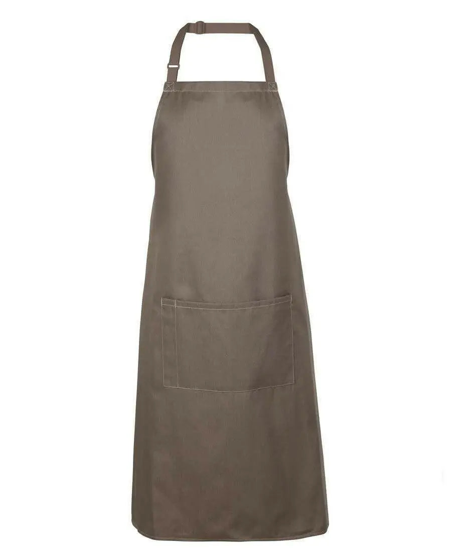 Jb's Wear Hospitality & Chefwear Latte BIB 86x93cm / 86 x 50cm JB'S Chef/Hospitality Apron with Pocket 5A