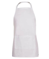 Jb's Wear Hospitality & Chefwear White BIB 65x71cm / 86 x 50cm JB'S Chef/Hospitality Apron with Pocket 5A