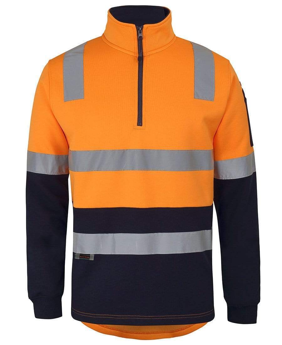 JB'S Wear Work Wear Orange/Navy / 2XS Jb's 1/2 Zip Aust. Rail (D+n) Fleece Sweater 6DARF