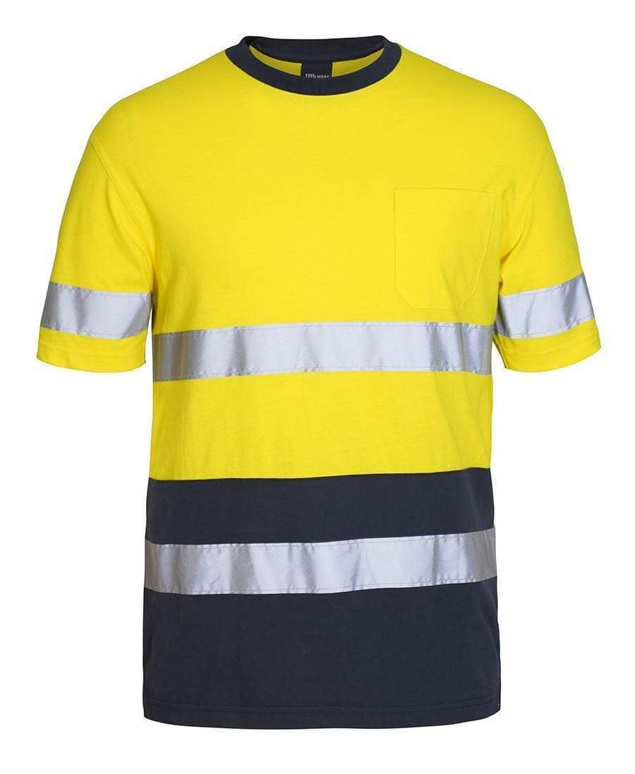 Jb's Wear Work Wear Yellow/Navy / XS JB'S Cotton T-Shirt with Tape 6DNTC