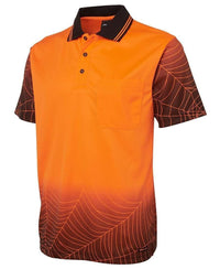 Jb's Wear Work Wear Orange/Black / S JB'S Hi-Vis Short Sleeve Web Polo 6WPS