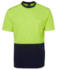 Jb's Wear Work Wear Lime/Navy / XS JB'S Hi-Vis Traditional T-Shirt 6HVT