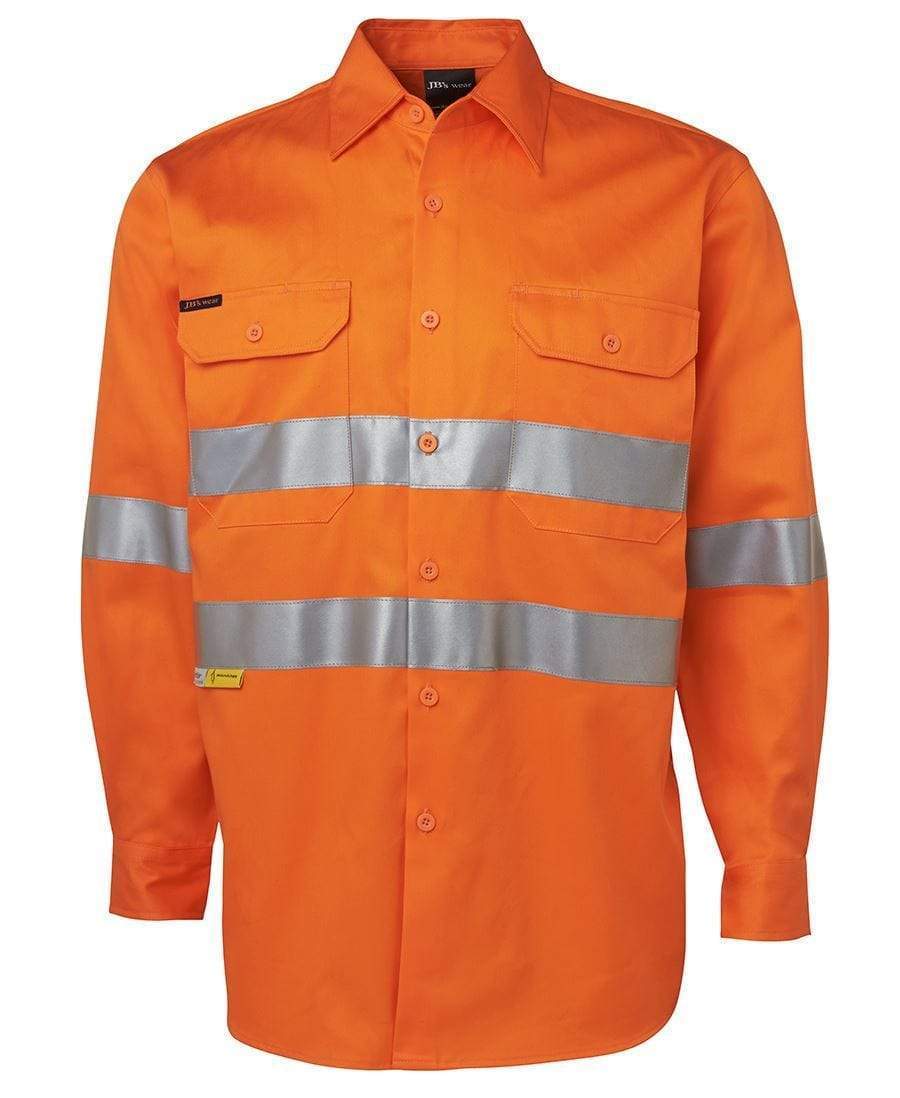 Jb's Wear Work Wear Orange / XS JB'S Long Sleeve Shirt with 3M Tape 6HDNL