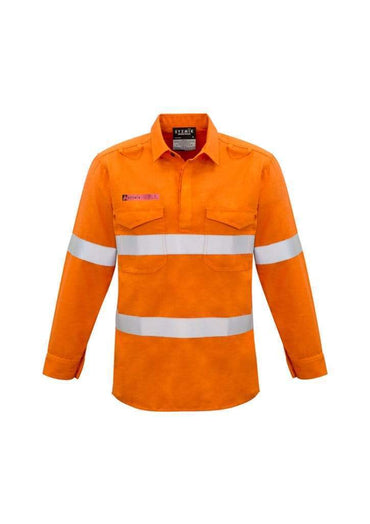 Syzmik Work Wear Orange / S SYZMIK Men’s Closed Front Hoop Taped Shirt ZW134
