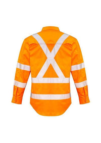Syzmik Work Wear Orange / XL SYZMIK Men’s Hi-Vis X Back Taped Shirt ZW690