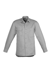 Syzmik Work Wear Grey / S SYZMIK Men’s Lightweight Long Sleeve Tradie Shirt ZW121