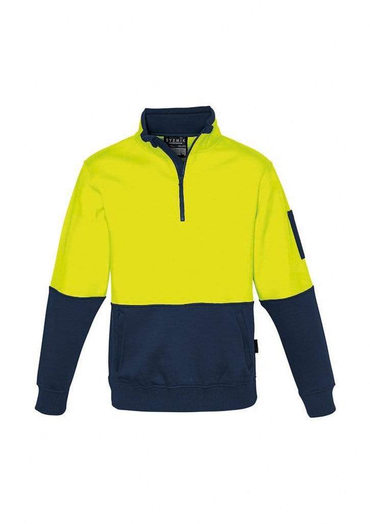 Syzmik Work Wear XXS / Yellow/Navy Syzmik Workwear Unisex Hi Vis Half Zip Pullover ZT476
