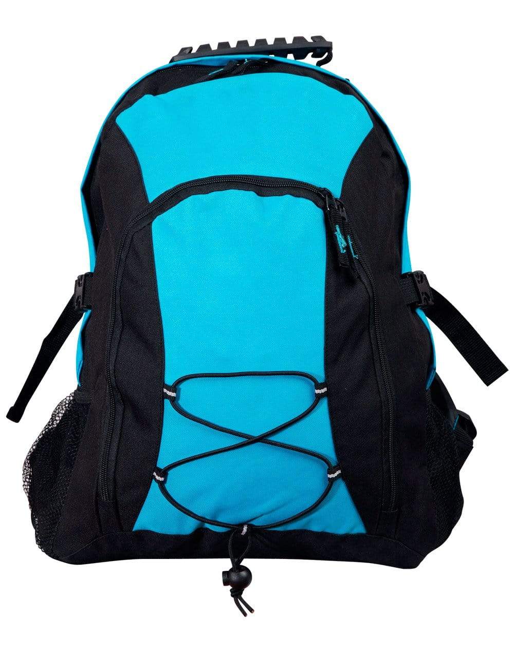 Smartpack Backpack B5002 Active Wear Winning Spirit Black/Aqua Blue "(w)39.5cm x (h)43cm x (d)19cm, Capacity: 23 Litres" 