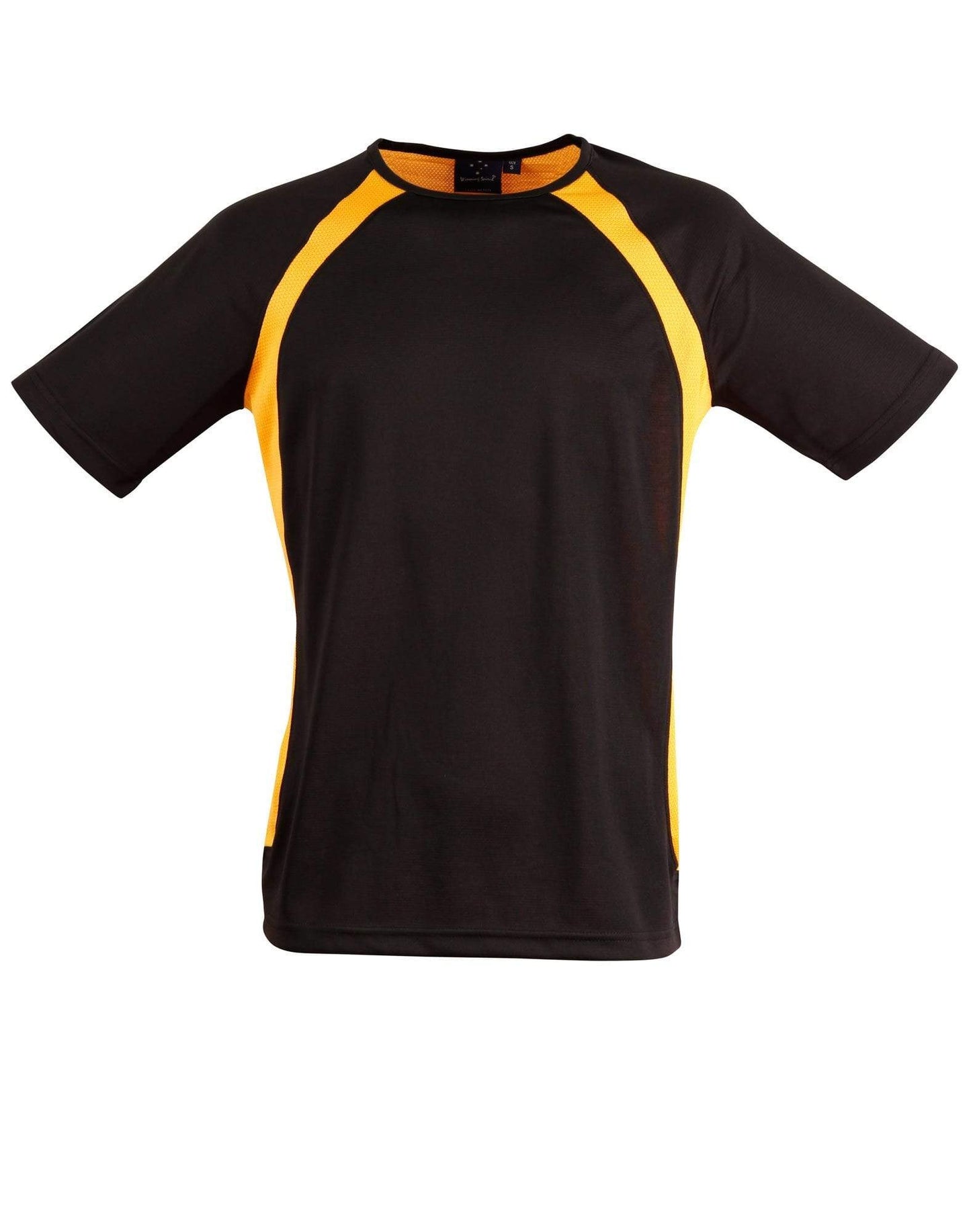 Winning Spirit Casual Wear Black/Gold / S Sprint Tee Shirt Men's Ts71