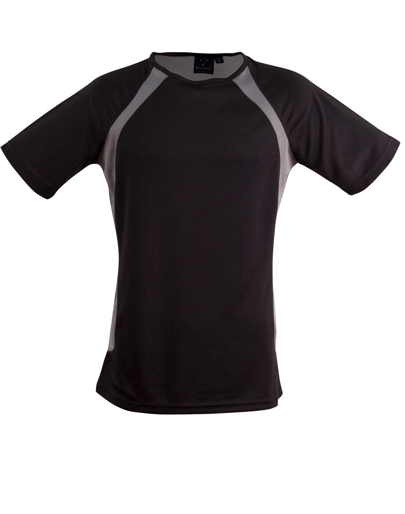 Winning Spirit Casual Wear Black/Ash / S Sprint Tee Shirt Men's Ts71