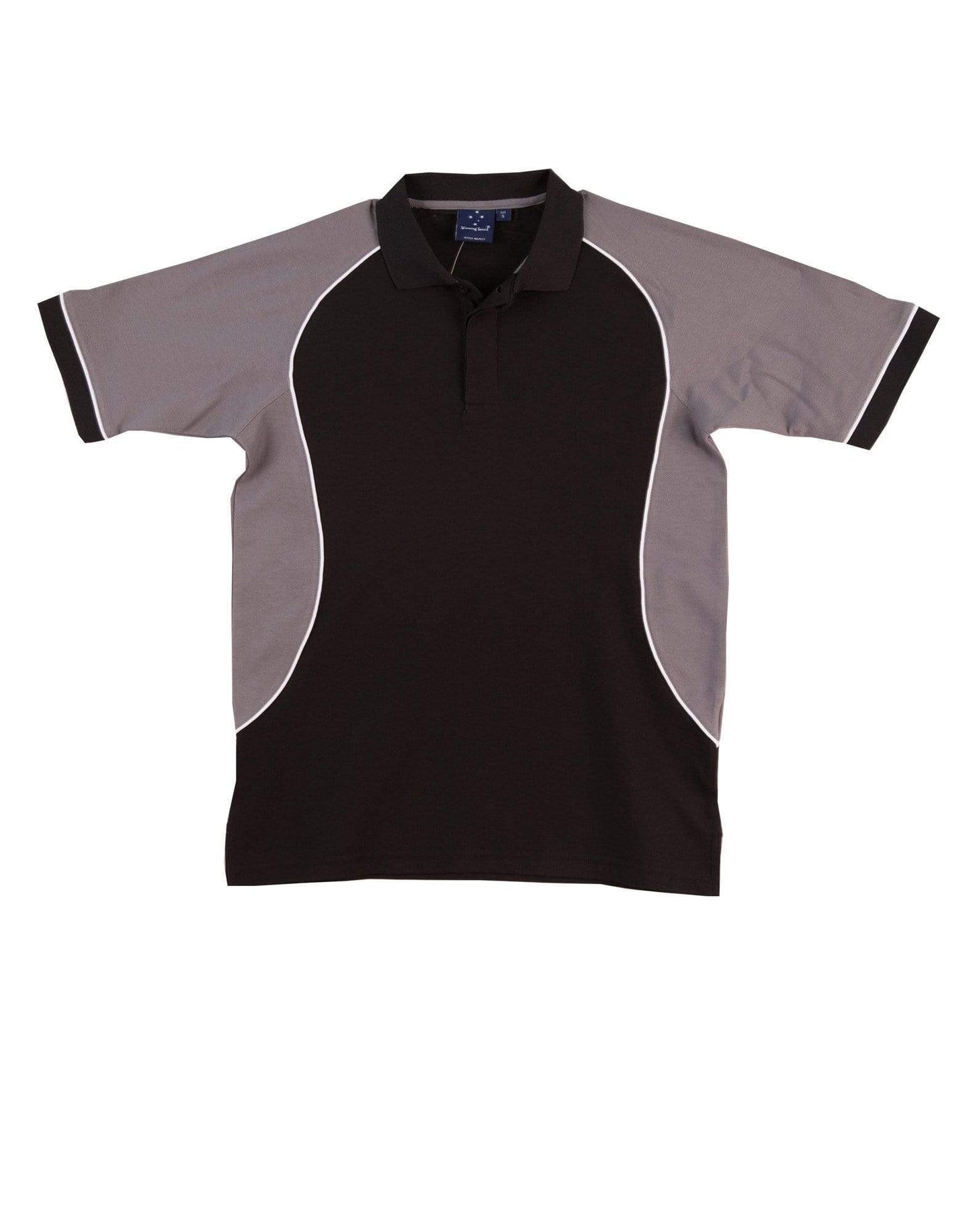 Winning Spirit Casual Wear Black/White/Grey / S Winning Spirit Arena Polo Shirt  Men's Ps77