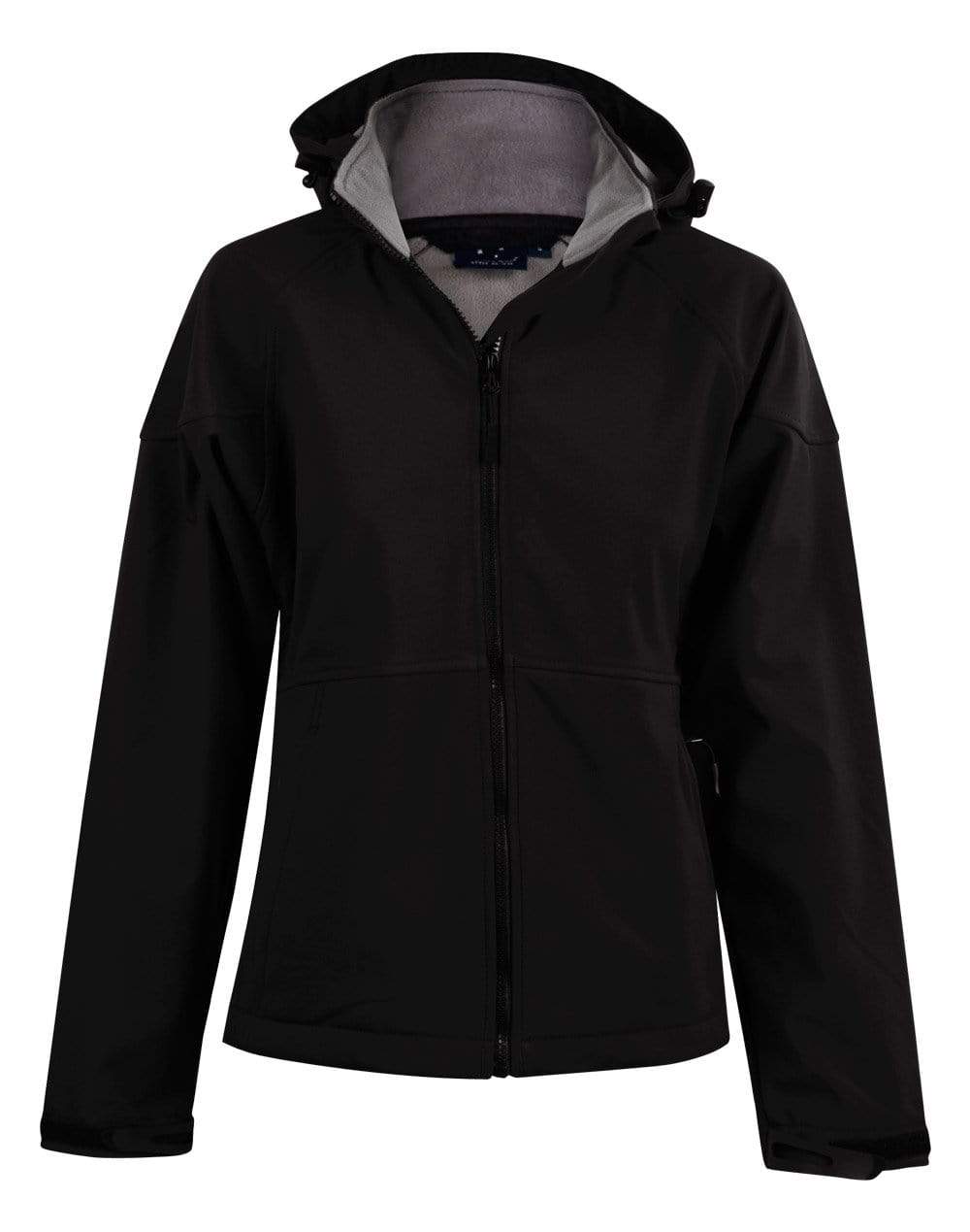 Winning Spirit Casual Wear Black/Charcoal / 8 Winning Spirit Aspen Softshell Hood Jacket Ladies' Jk34