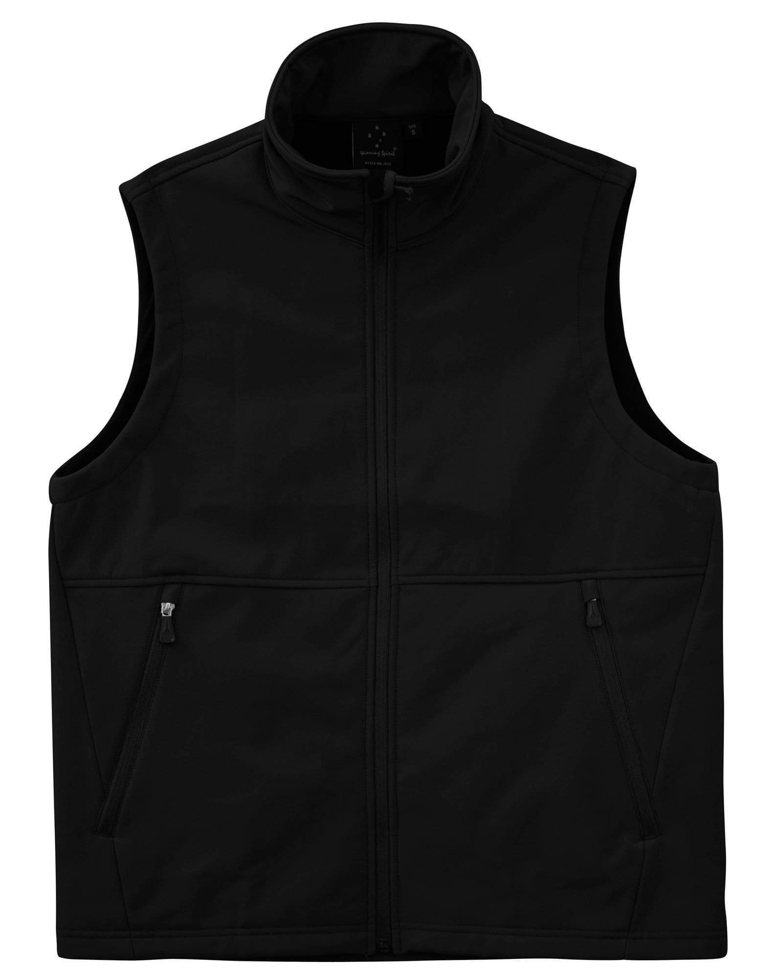 Winning Spirit Casual Wear Black / S WINNING SPIRIT Softshell Vest Men's JK25