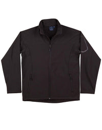 Winning Spirit Casual Wear Black/Black / S WINNING SPIRIT WHISTLER Softshell Contrast Jacket Men's JK31