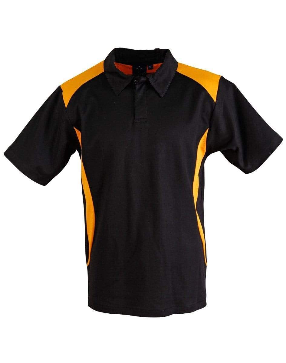 Winning Spirit Casual Wear Black/Gold / XS WINNING SPIRIT Winner Men's polo shirt PS31
